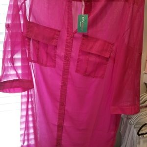 Beach Cover Hot Pink Shimmer